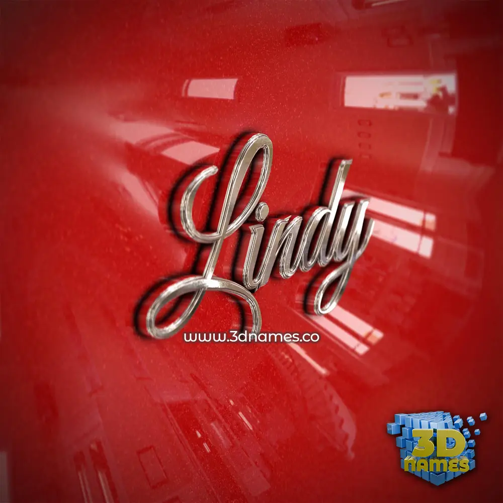 lindy in Car Paint style - 3D name wallpaper