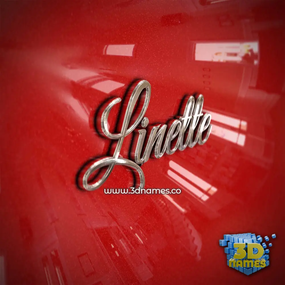 linette in Car Paint style - 3D name wallpaper