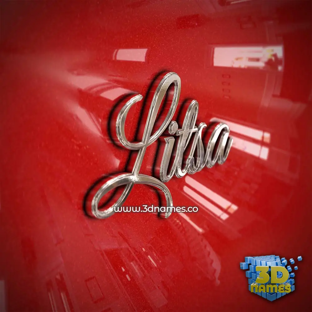 litsa in Car Paint style - 3D name wallpaper