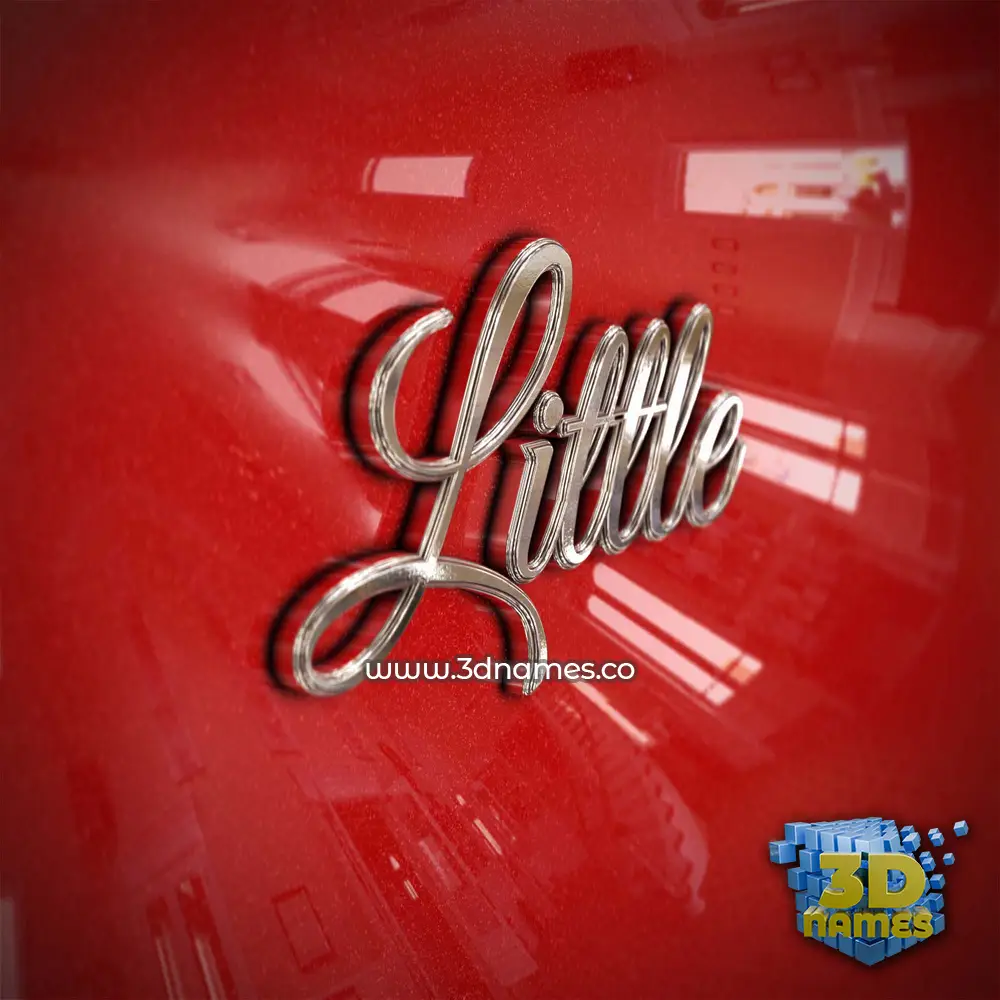 little in Car Paint style - 3D name wallpaper
