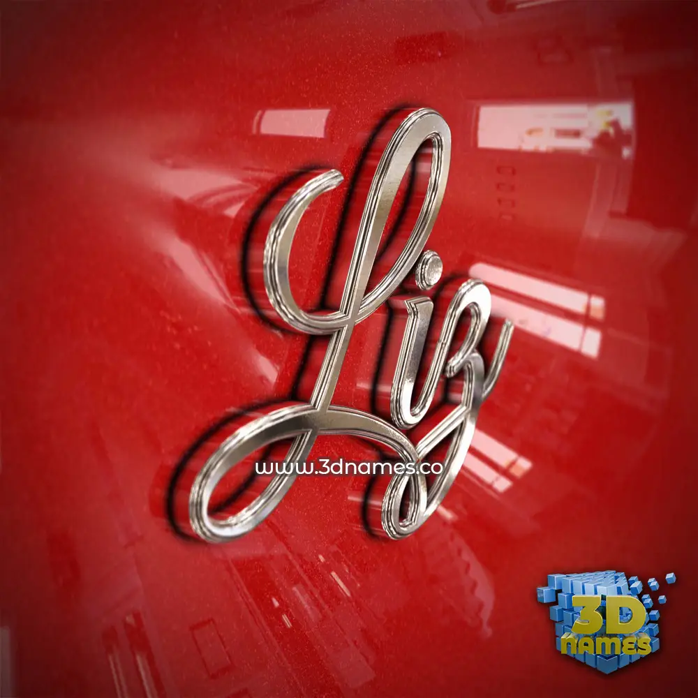 liz in Car Paint style - 3D name wallpaper