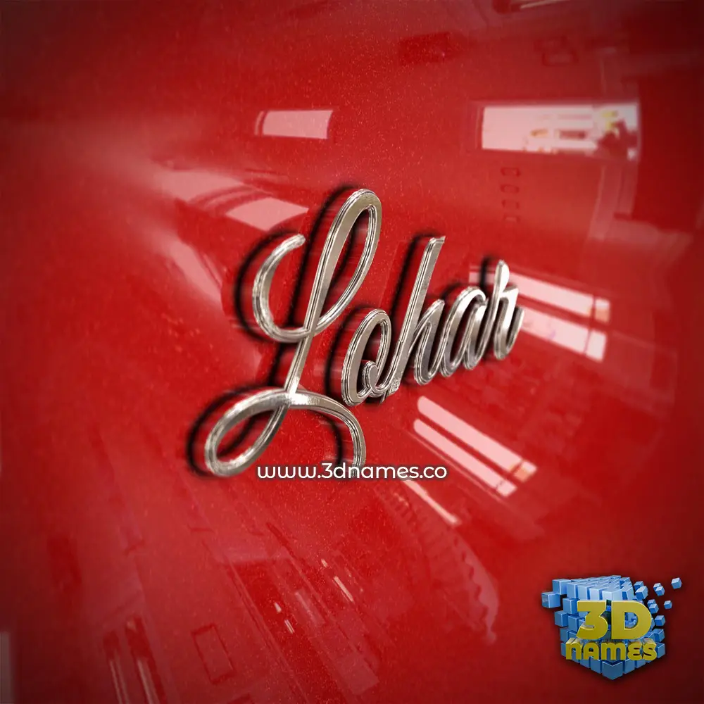 lohar in Car Paint style - 3D name wallpaper