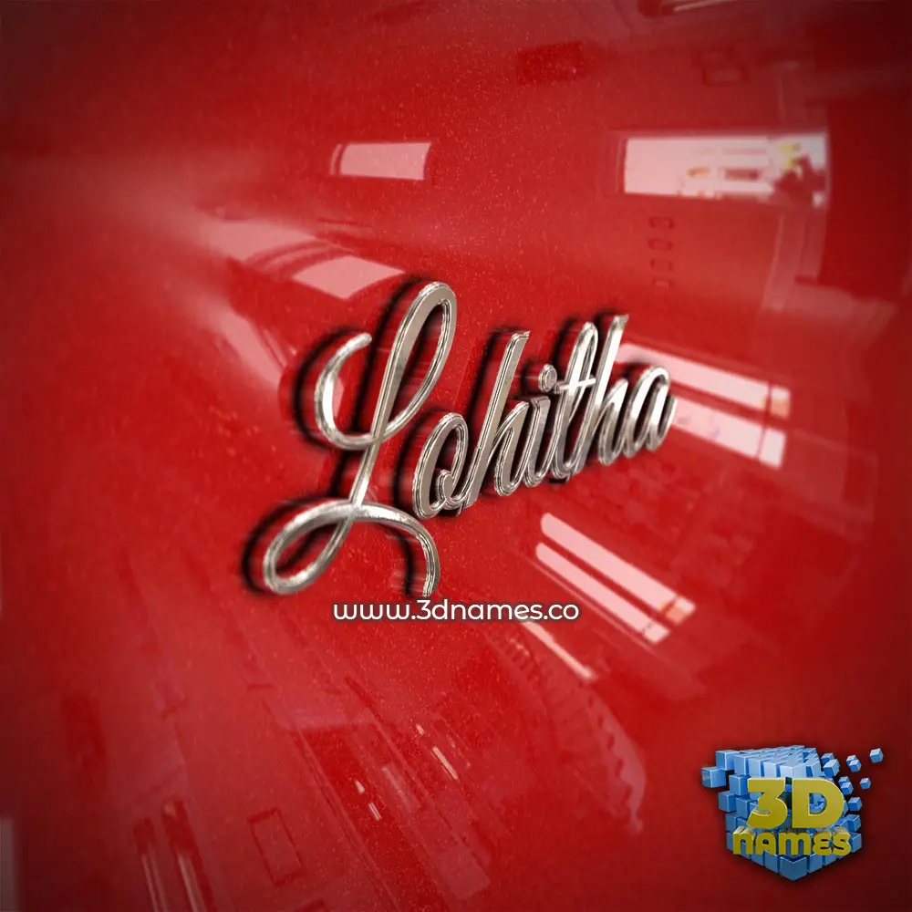 lohitha in Car Paint style - 3D name wallpaper