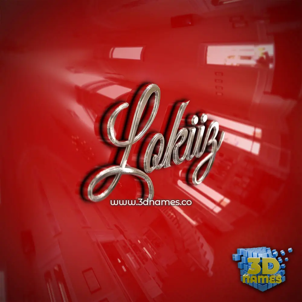 lokiiz in Car Paint style - 3D name wallpaper