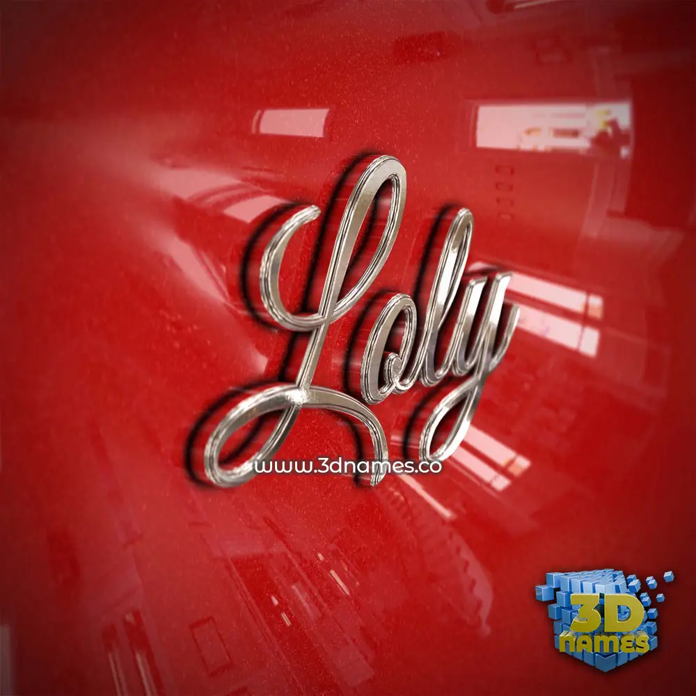 loly in Car Paint style - 3D name wallpaper