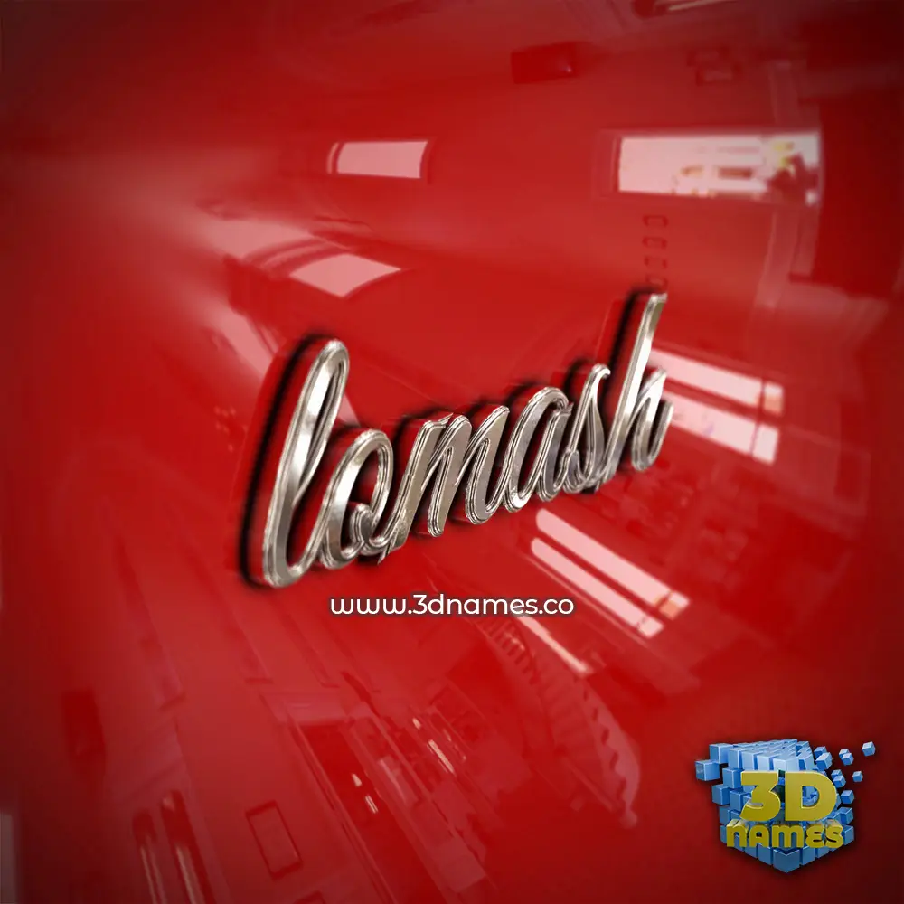 lomash in Car Paint style - 3D name wallpaper