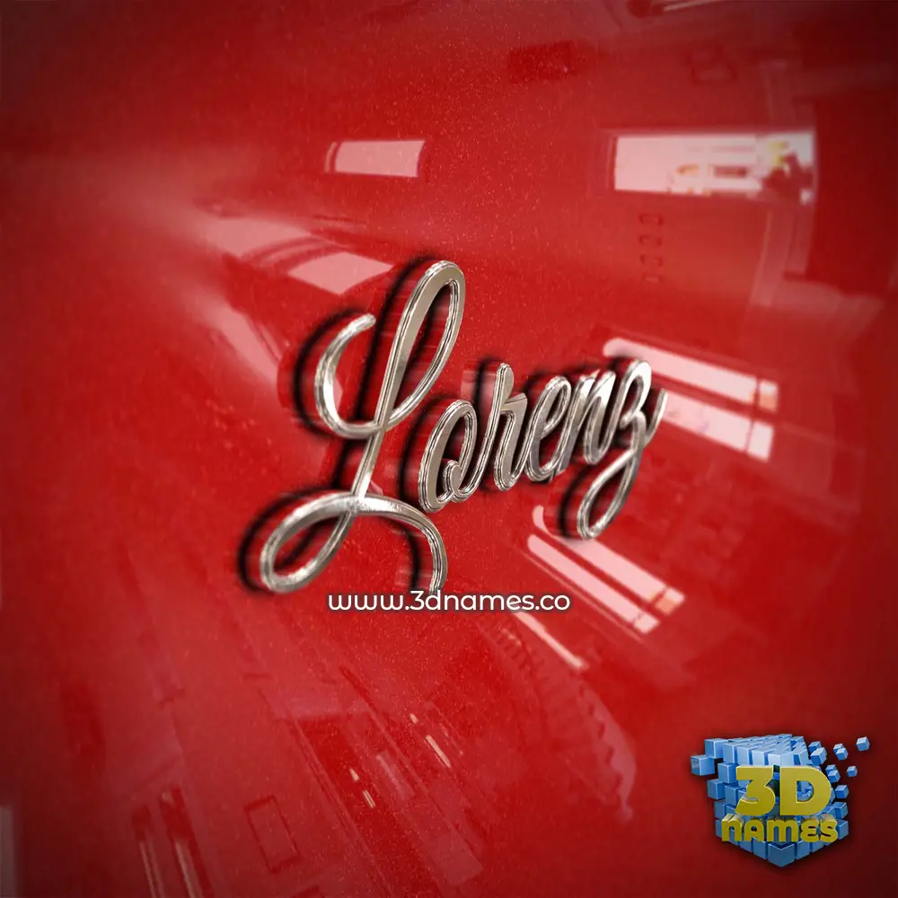 lorenz in Car Paint style - 3D name wallpaper