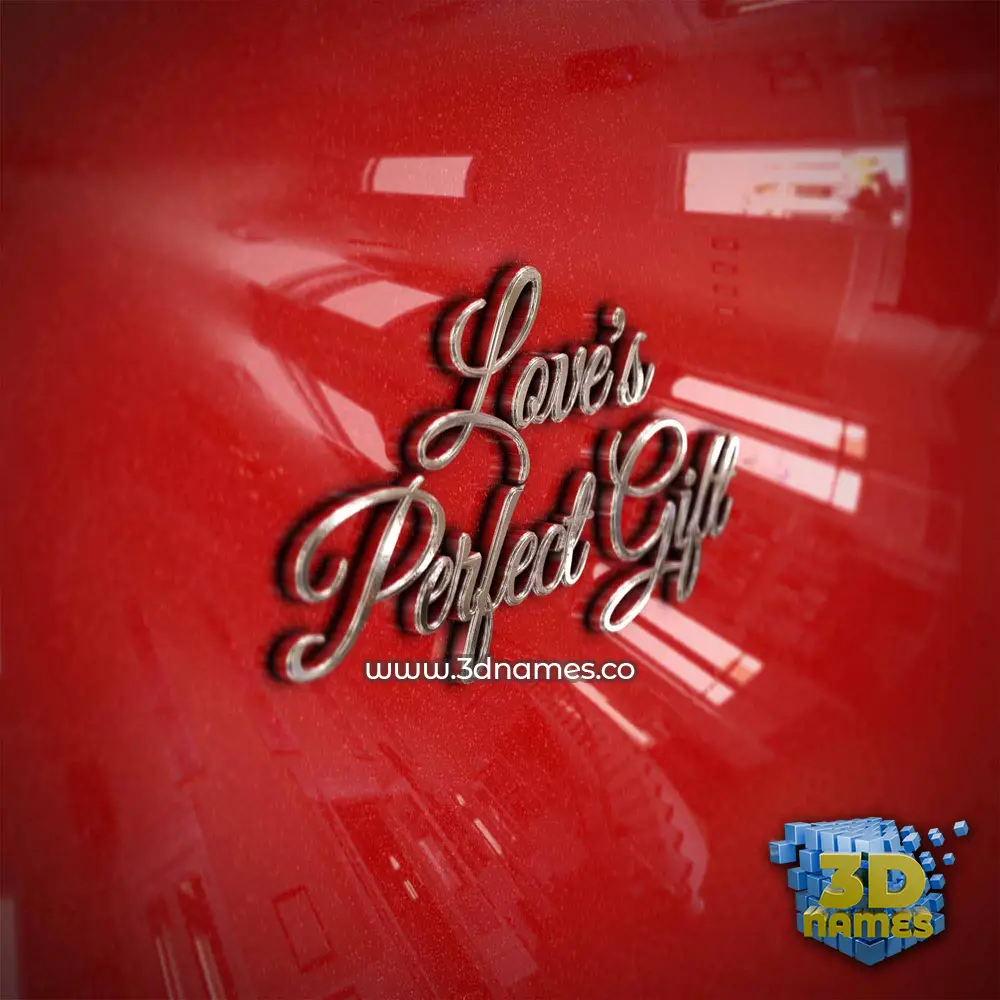 love's perfect gift in Car Paint style - 3D name wallpaper