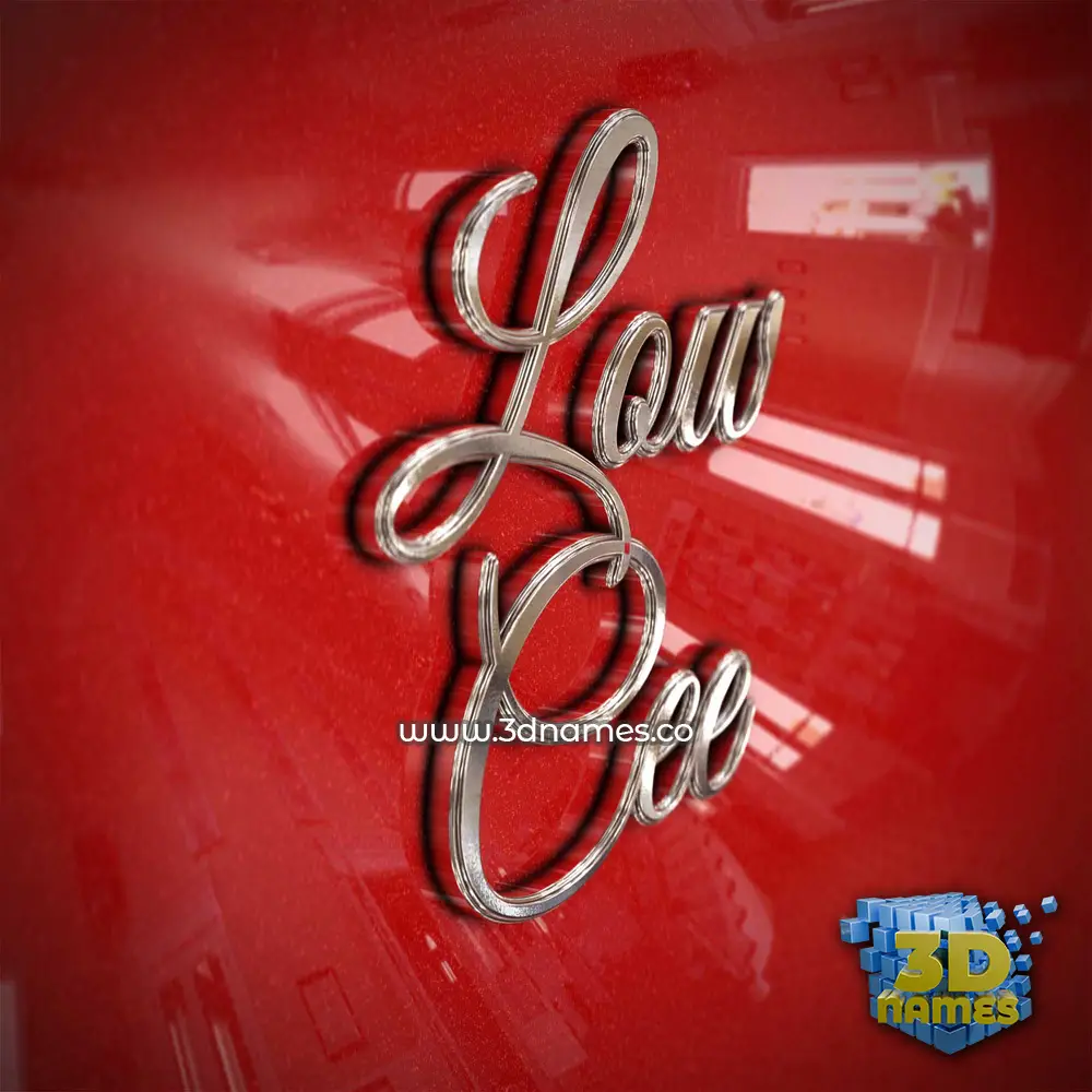 low cee in Car Paint style - 3D name wallpaper