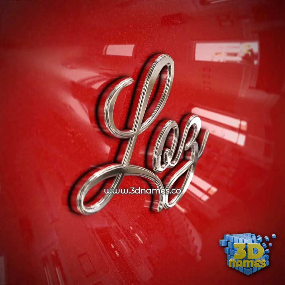 loz in Car Paint style - 3D name wallpaper