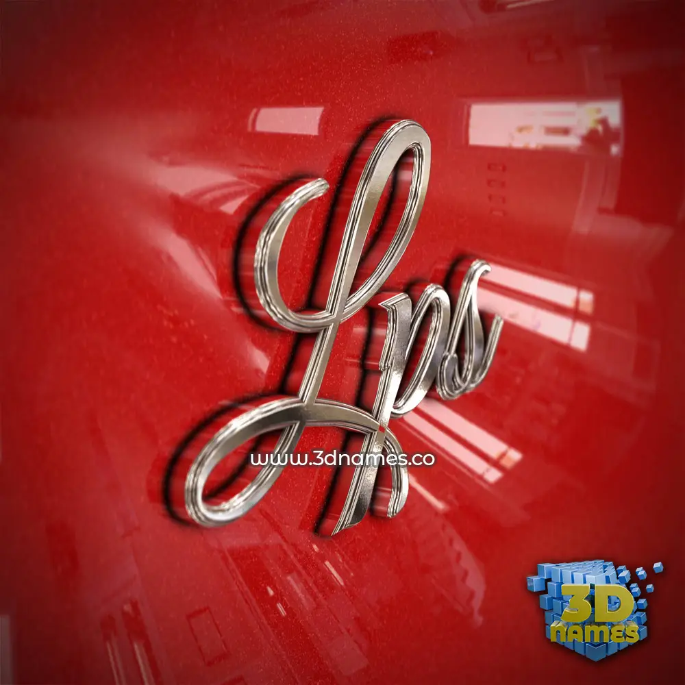 lps in Car Paint style - 3D name wallpaper