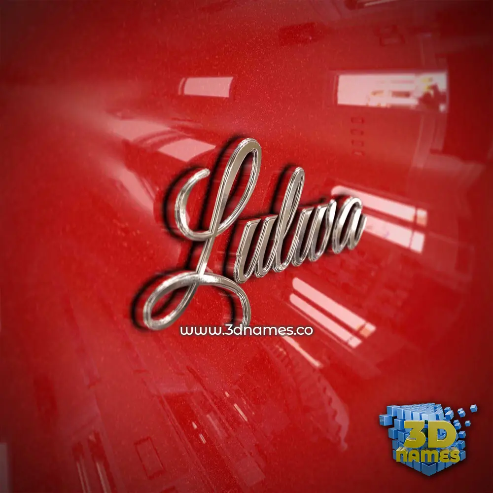 lulwa in Car Paint style - 3D name wallpaper