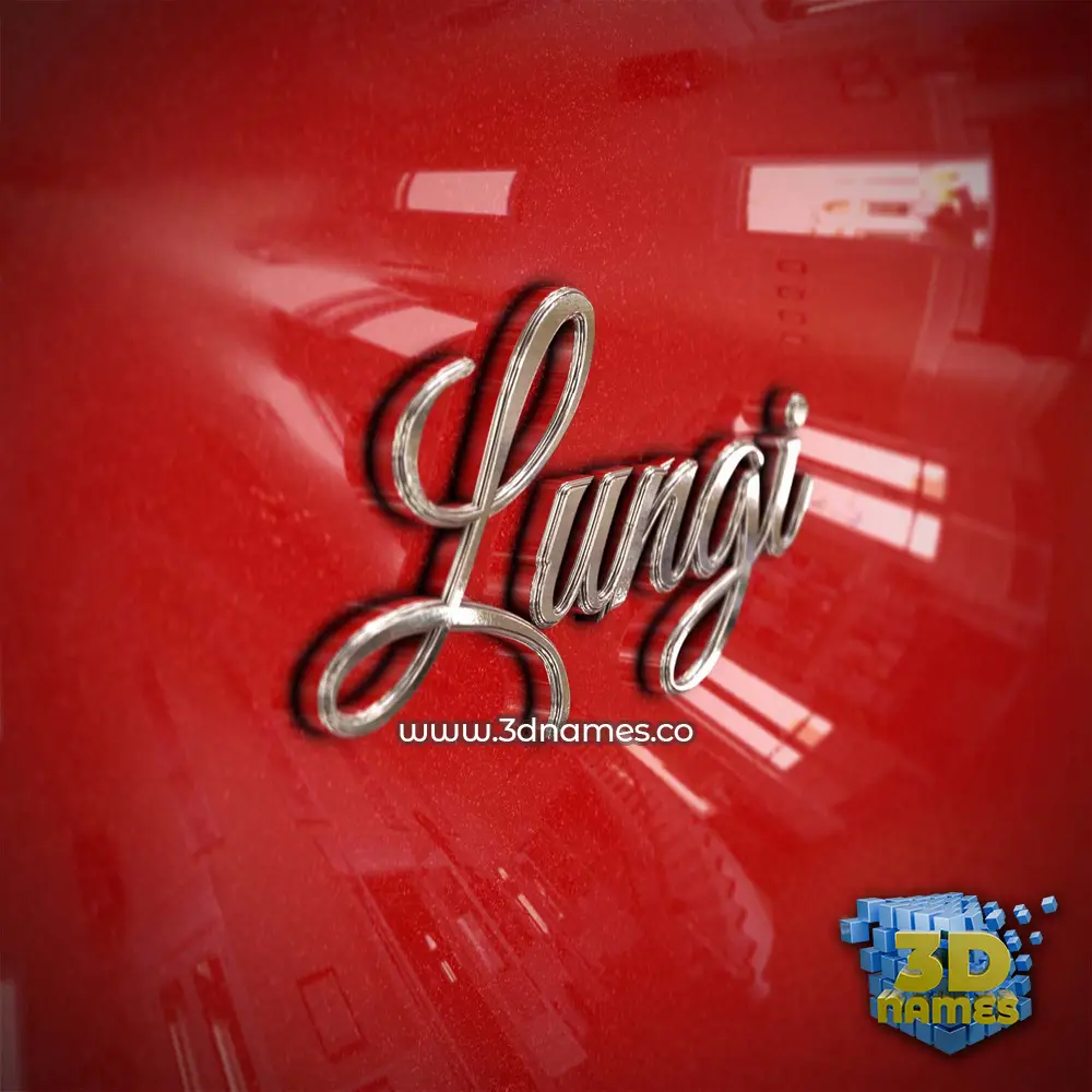 lungi in Car Paint style - 3D name wallpaper