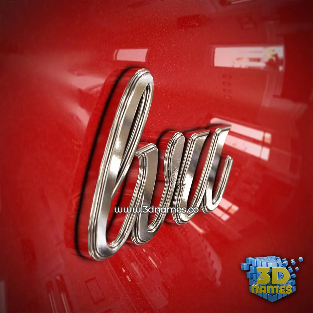 lvu in Car Paint style - 3D name wallpaper