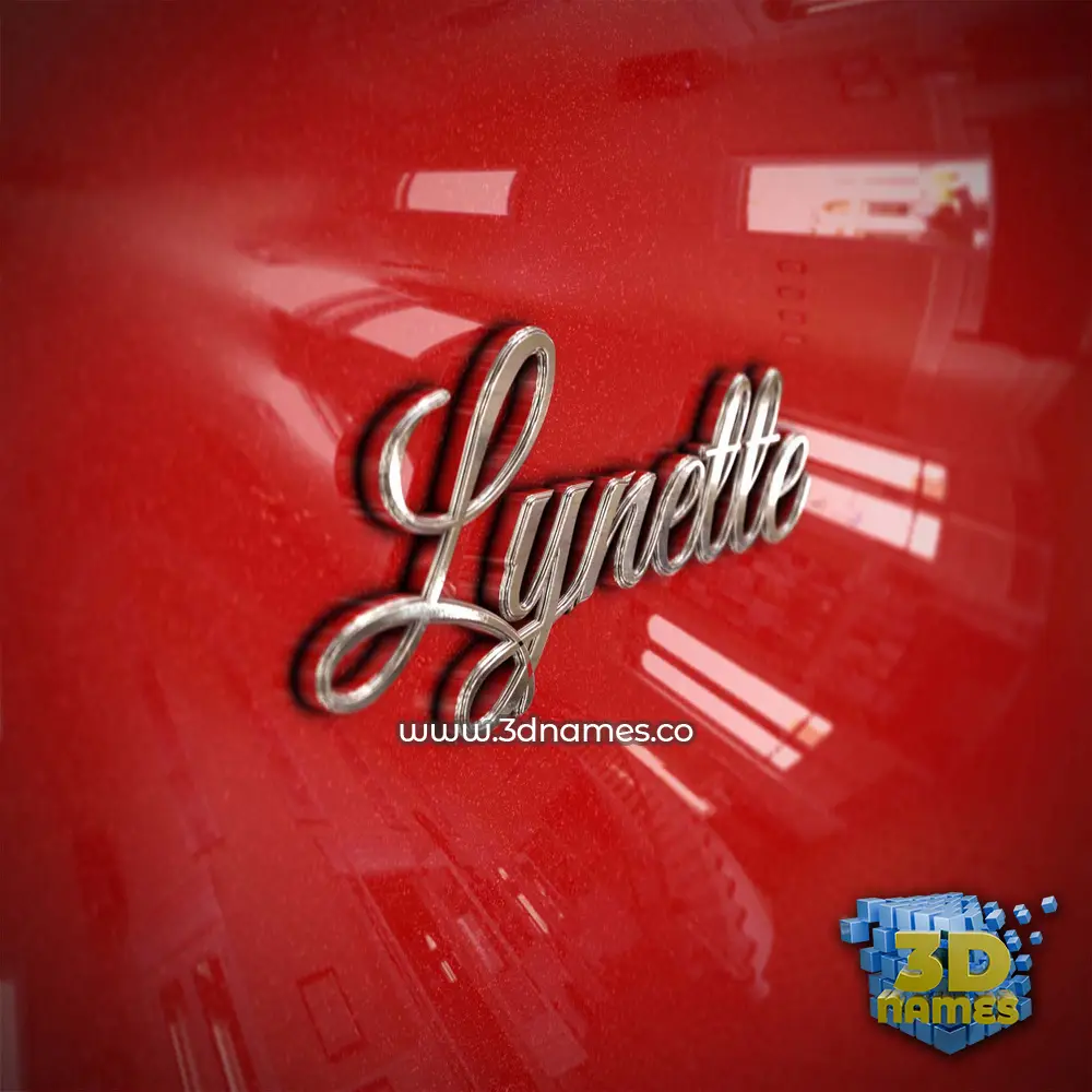 lynette in Car Paint style - 3D name wallpaper