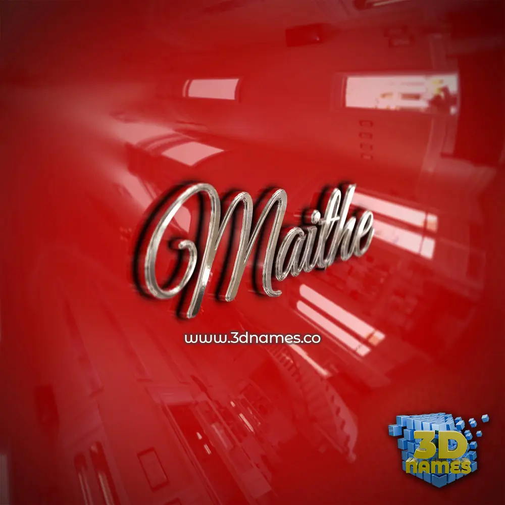 maithe in Car Paint style - 3D name wallpaper