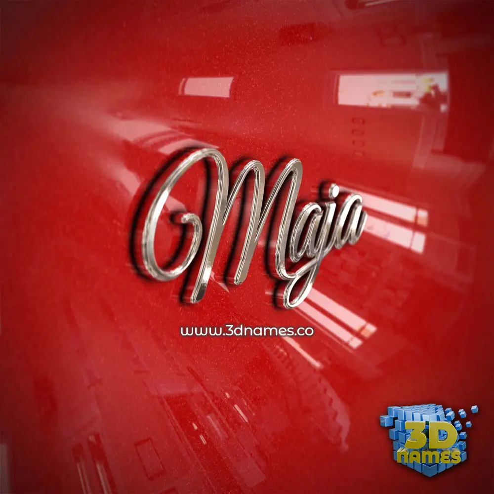 maja in Car Paint style - 3D name wallpaper