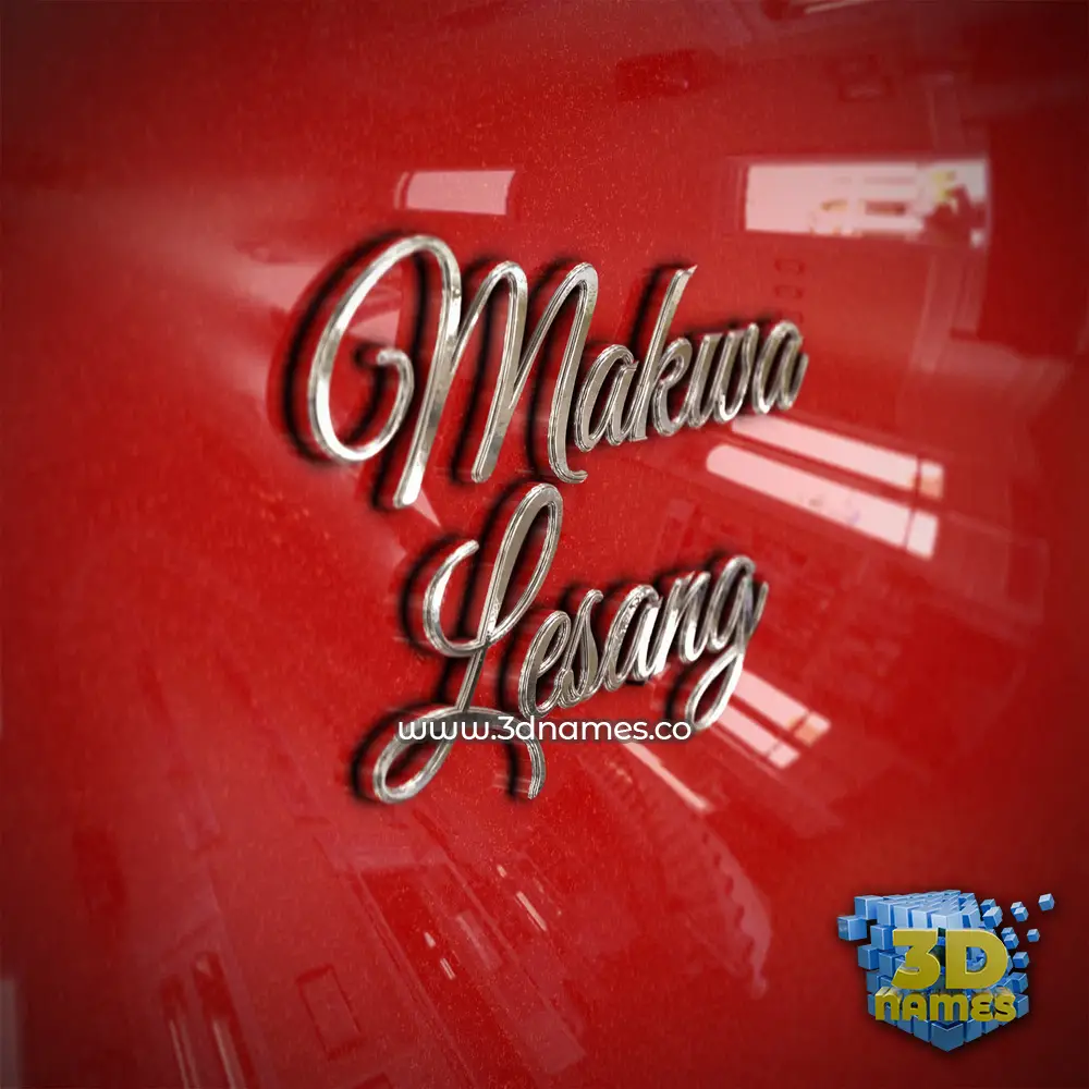 makwa lesang in Car Paint style - 3D name wallpaper