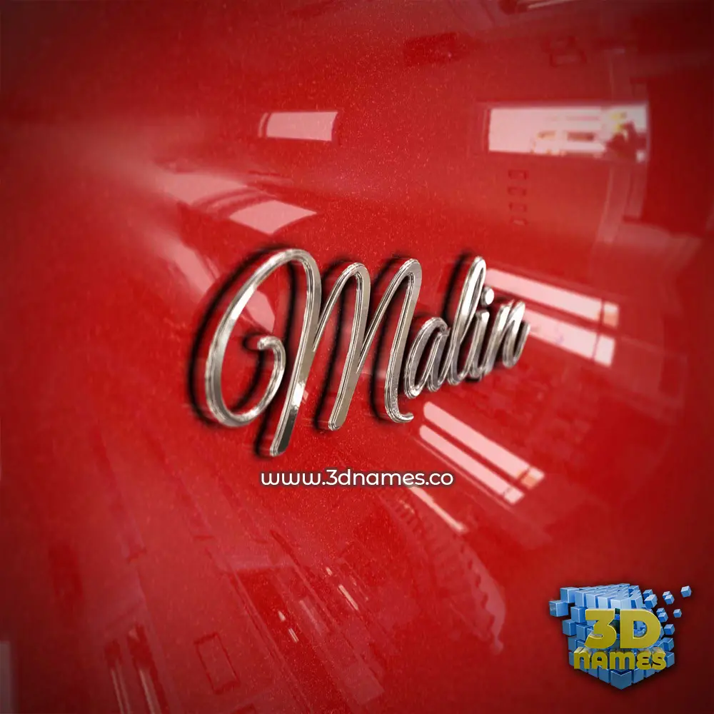 malin in Car Paint style - 3D name wallpaper
