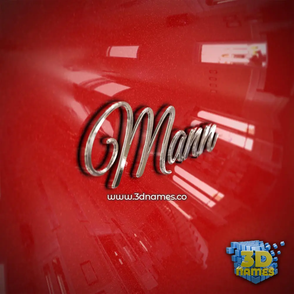 mann in Car Paint style - 3D name wallpaper