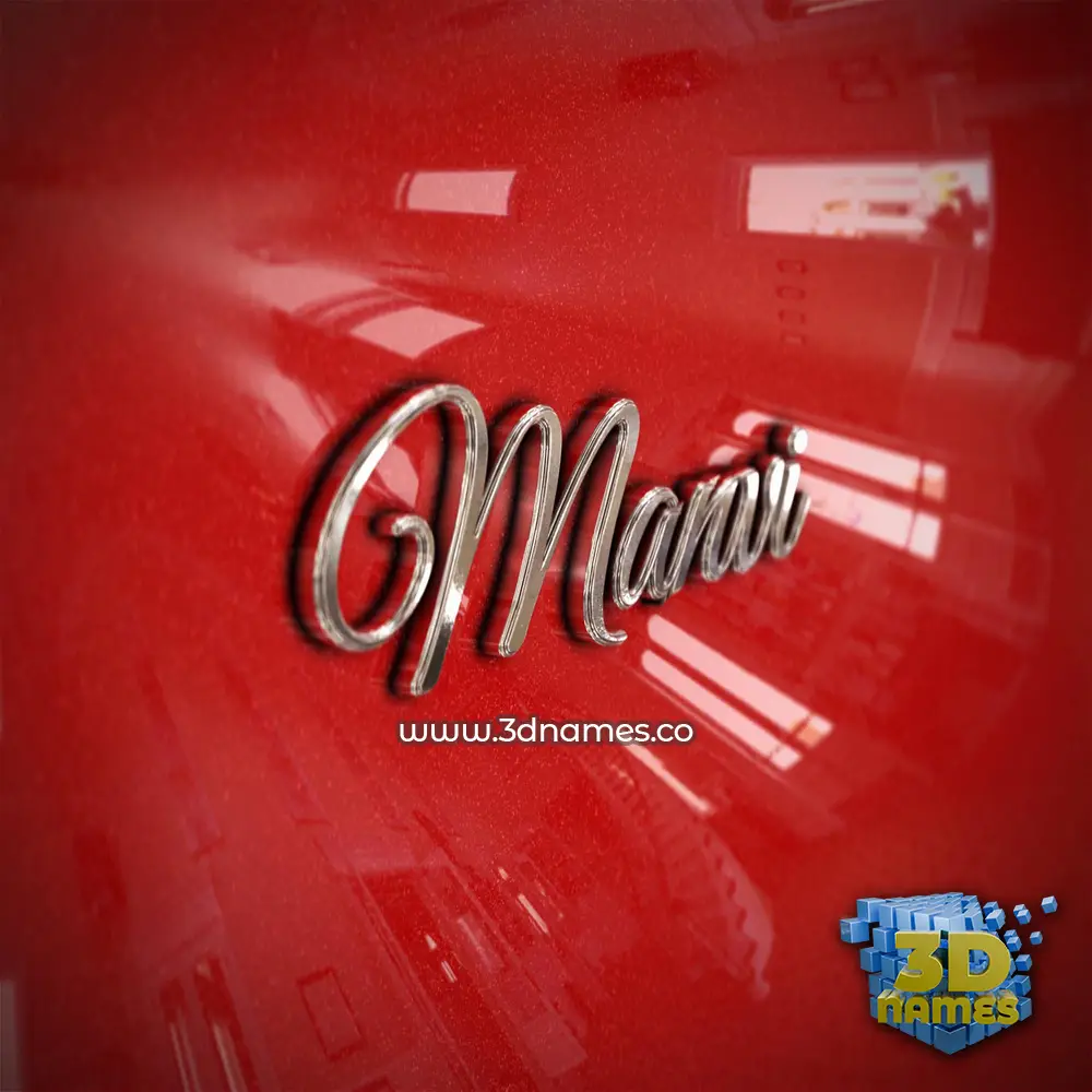 manvi in Car Paint style - 3D name wallpaper