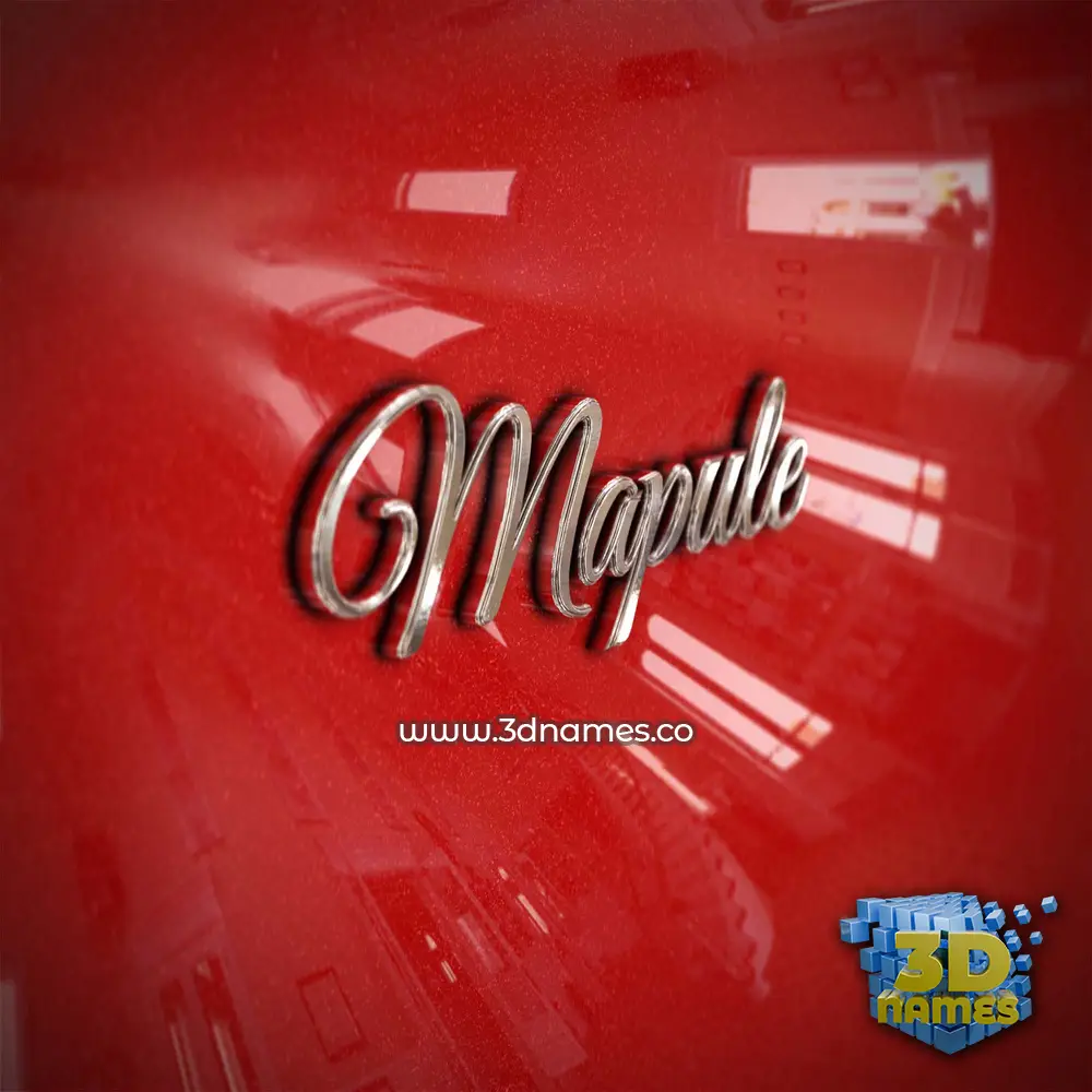 mapule in Car Paint style - 3D name wallpaper