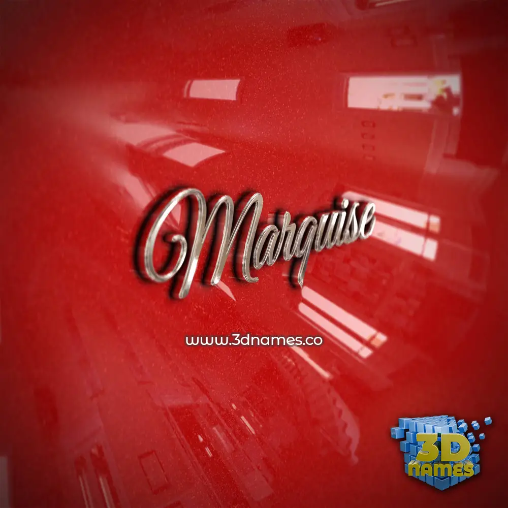 marquise in Car Paint style - 3D name wallpaper