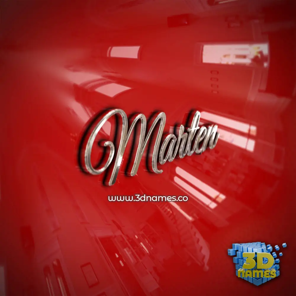 marten in Car Paint style - 3D name wallpaper