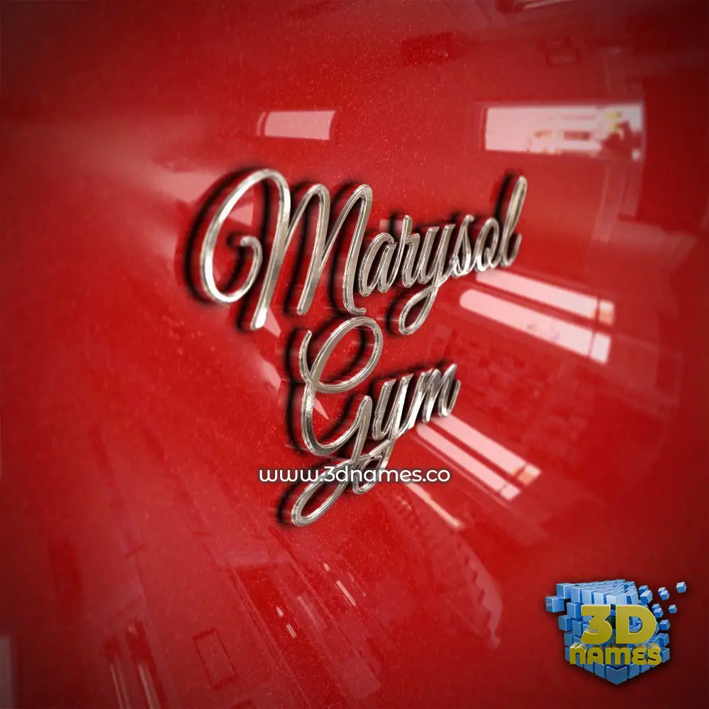 marysol gym in Car Paint style - 3D name wallpaper