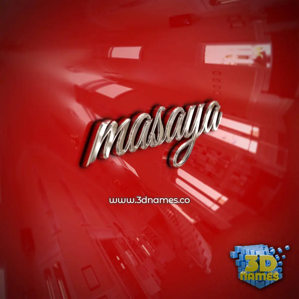 masaya in Car Paint style - 3D name wallpaper