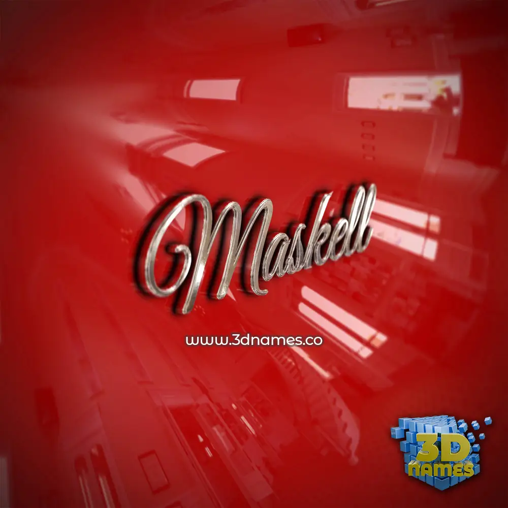 maskell in Car Paint style - 3D name wallpaper