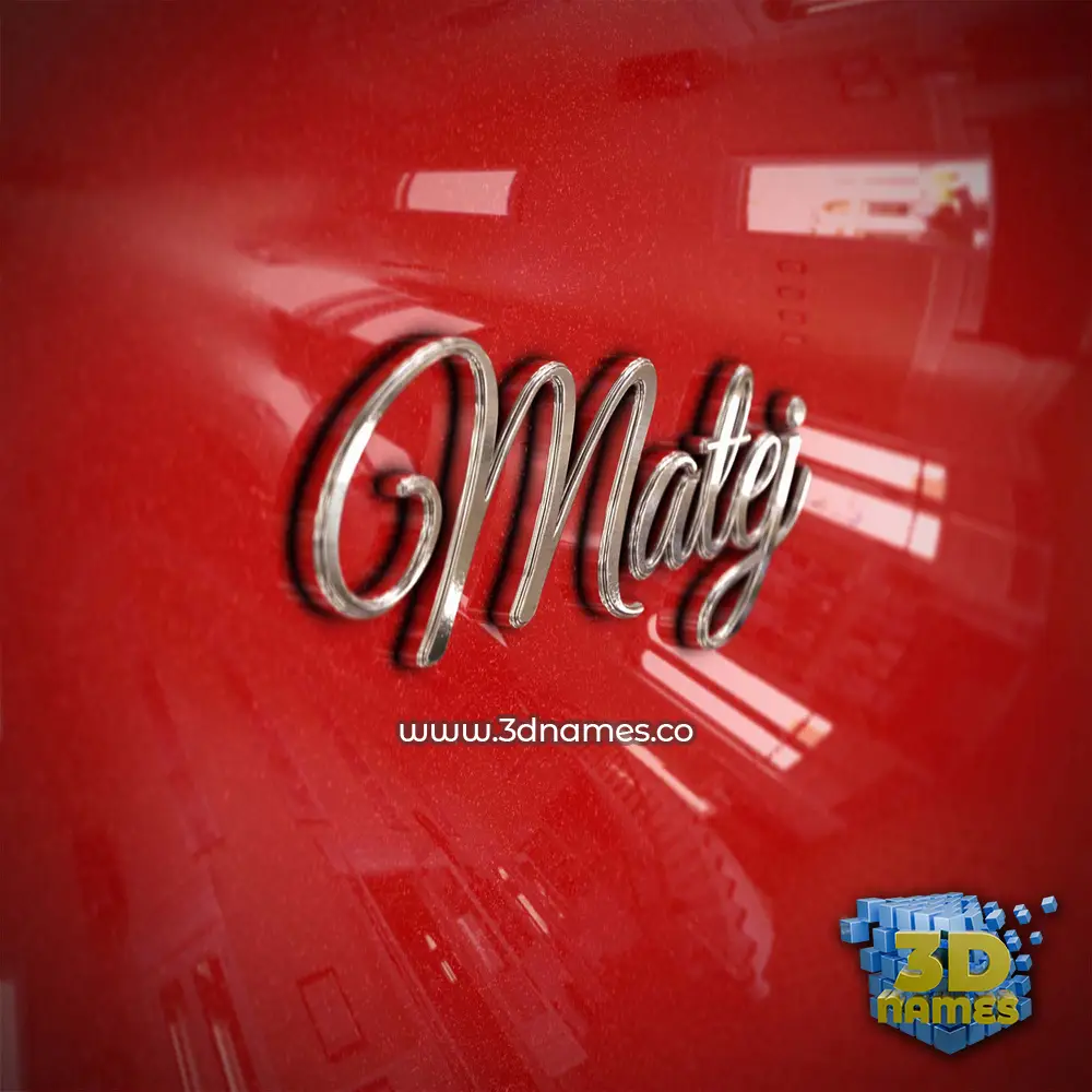 matej in Car Paint style - 3D name wallpaper
