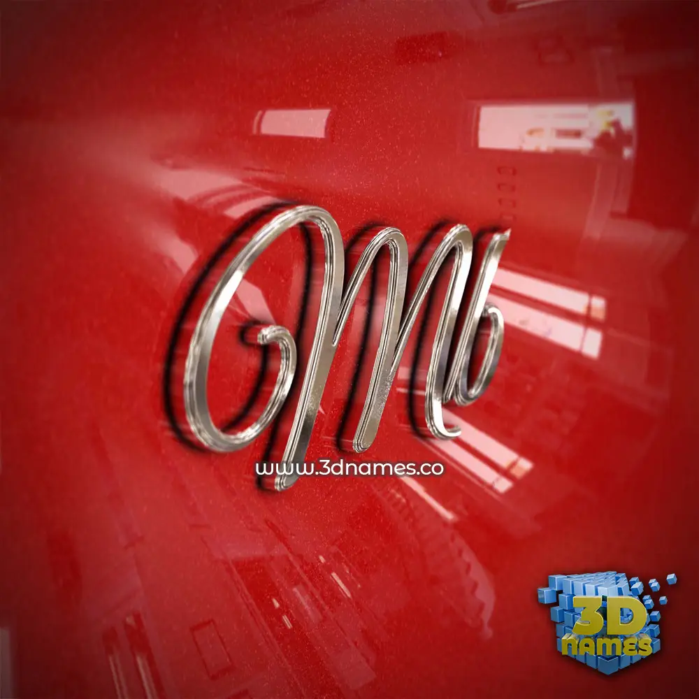 mb in Car Paint style - 3D name wallpaper