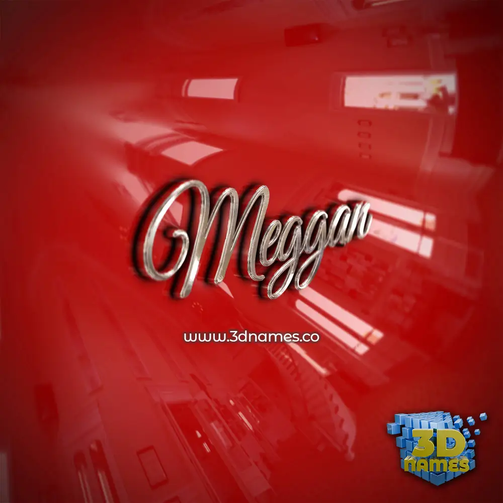 meggan in Car Paint style - 3D name wallpaper
