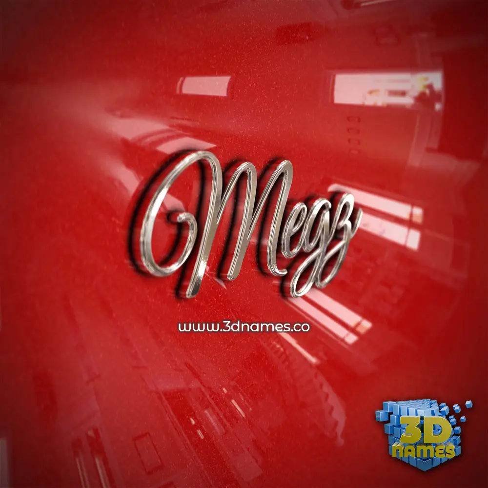 megz in Car Paint style - 3D name wallpaper