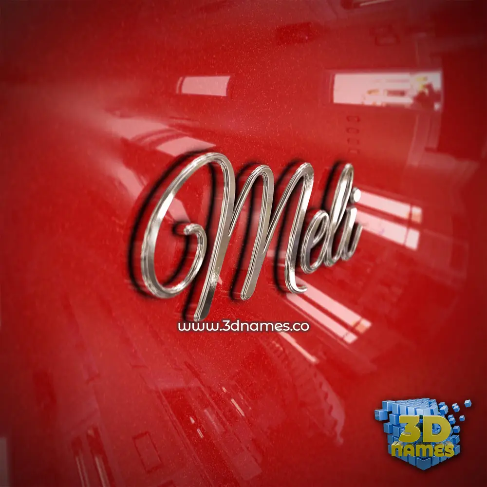 meli in Car Paint style - 3D name wallpaper