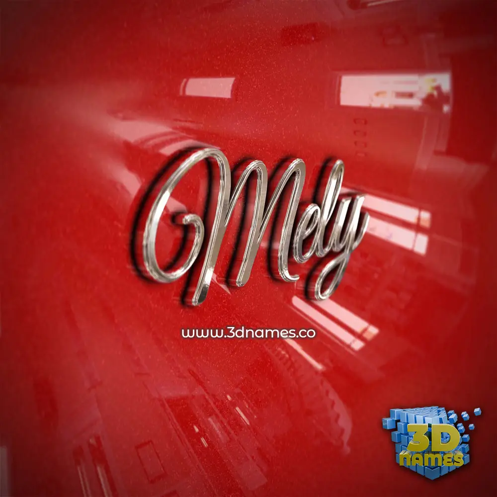 mely in Car Paint style - 3D name wallpaper