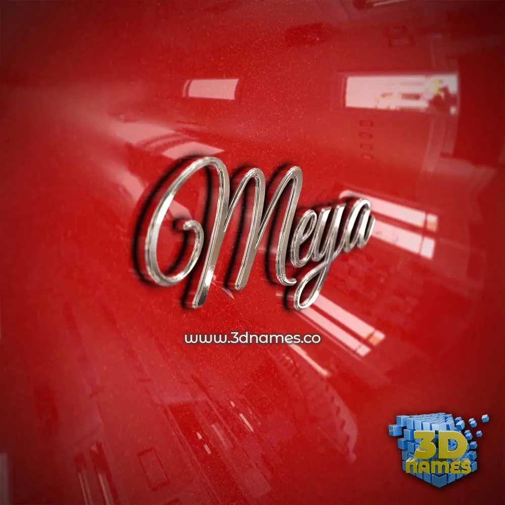 meya in Car Paint style - 3D name wallpaper