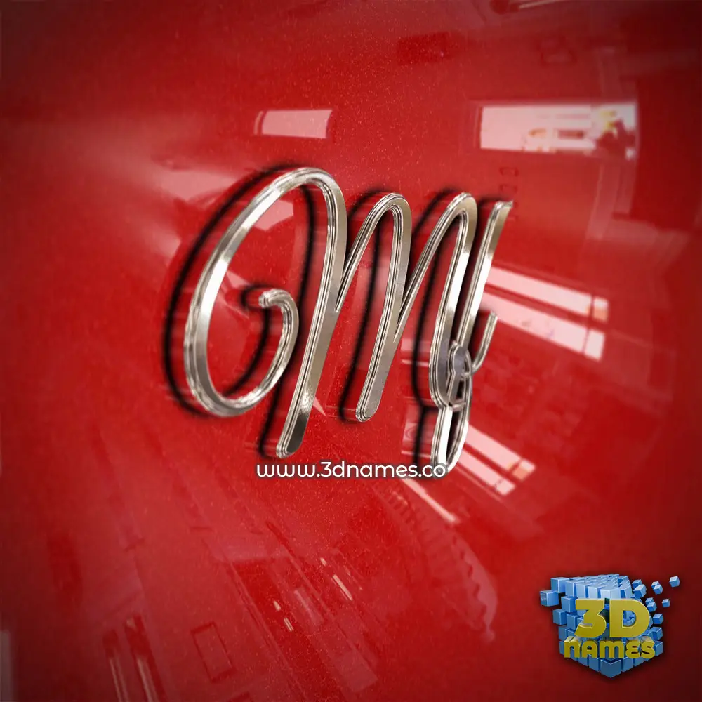 mf in Car Paint style - 3D name wallpaper