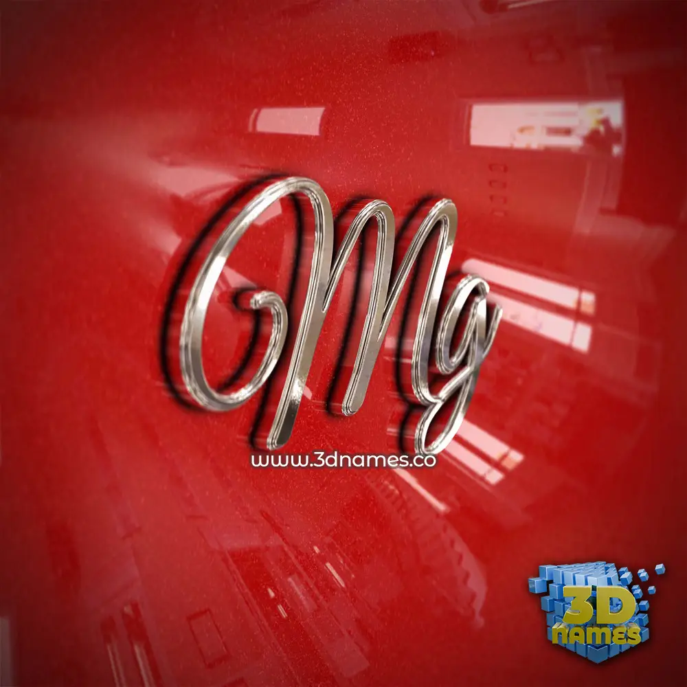 mg in Car Paint style - 3D name wallpaper