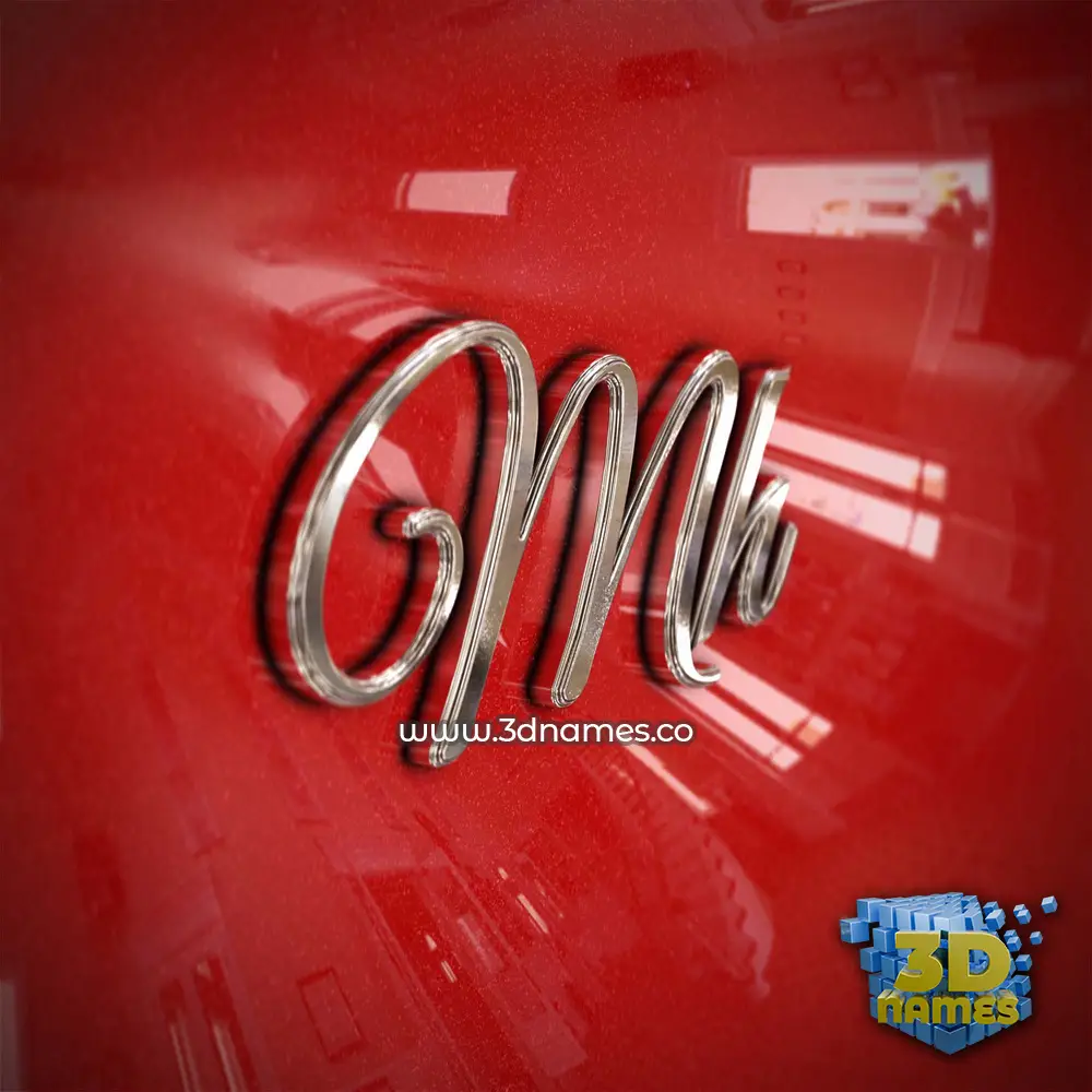 mh in Car Paint style - 3D name wallpaper