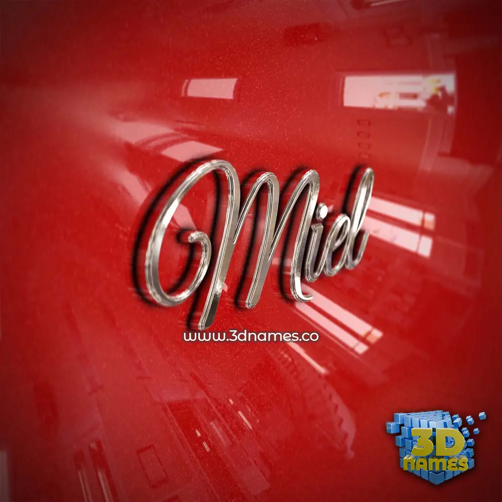 miel in Car Paint style - 3D name wallpaper