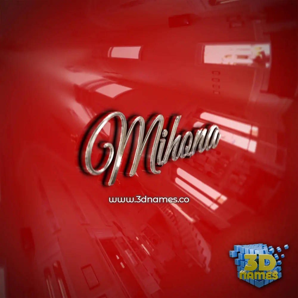 mihona in Car Paint style - 3D name wallpaper