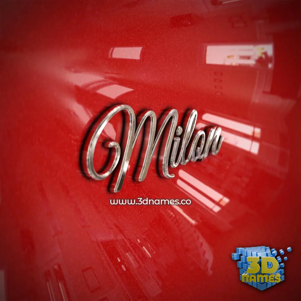 milon in Car Paint style - 3D name wallpaper