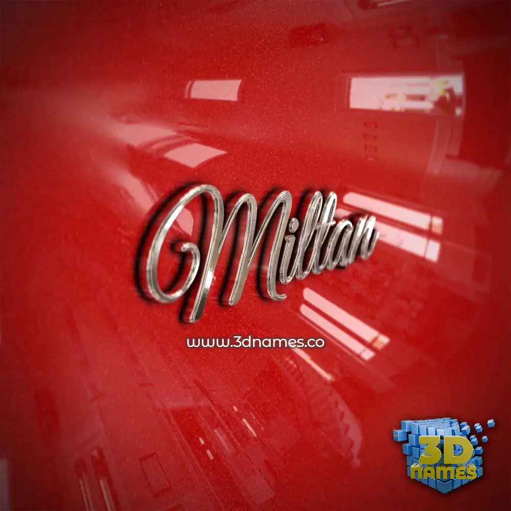 miltan in Car Paint style - 3D name wallpaper