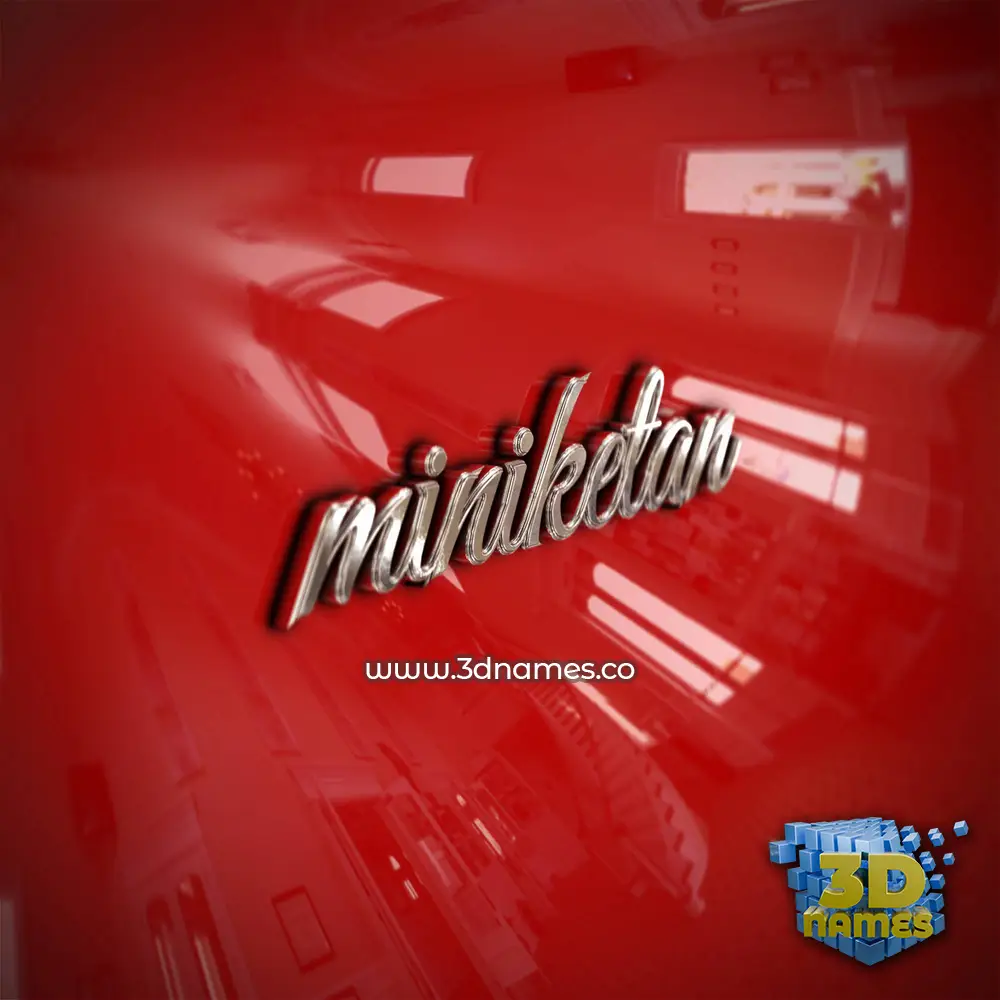 miniketan in Car Paint style - 3D name wallpaper