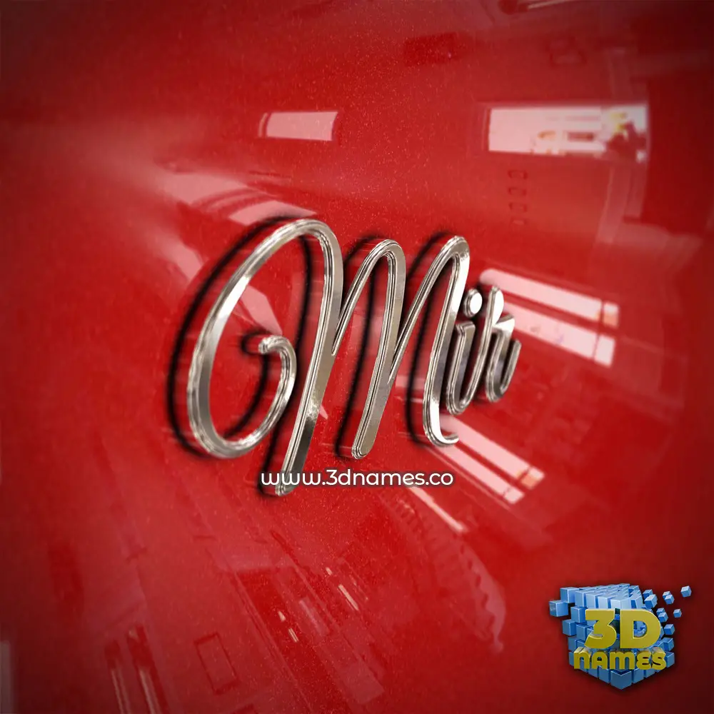 mir in Car Paint style - 3D name wallpaper