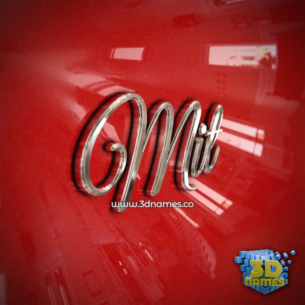 mit in Car Paint style - 3D name wallpaper
