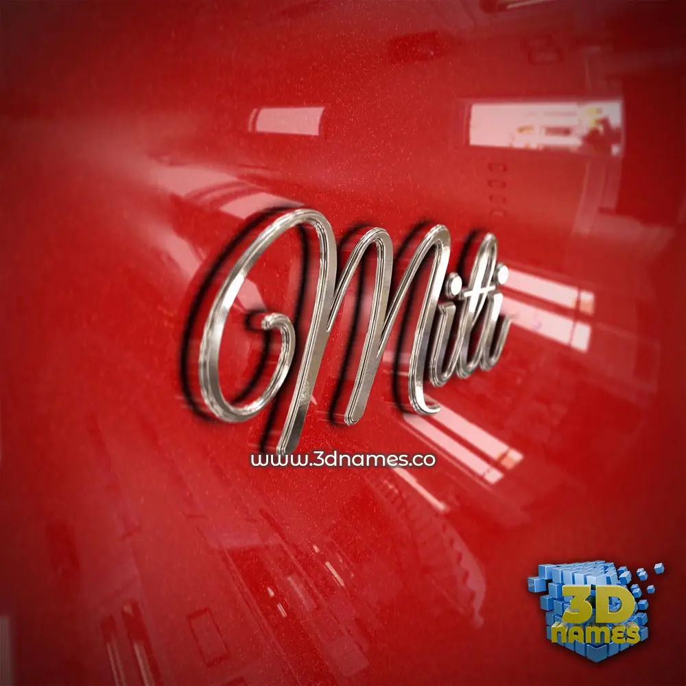 miti in Car Paint style - 3D name wallpaper