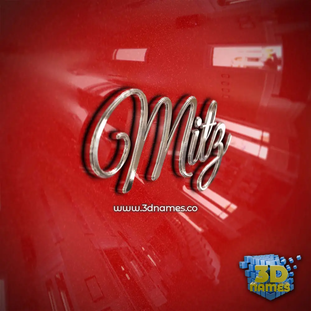 mitz in Car Paint style - 3D name wallpaper